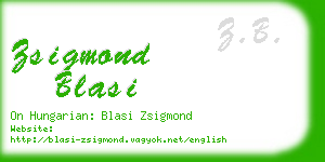 zsigmond blasi business card